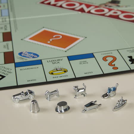 The eight current Monopoly tokens pictured in this undated handout photo obtained by Reuters February 15, 2017. Hasbro Inc./Handout via REUTERS