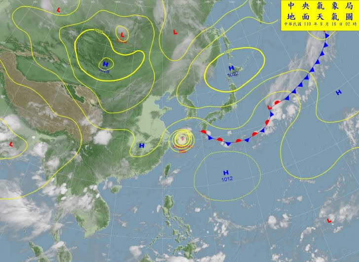 地面天氣圖。（圖／氣象局）