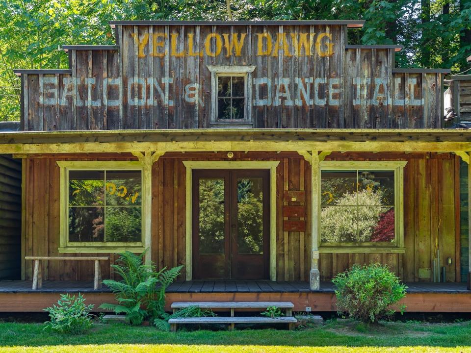 The exterior of the western saloon.