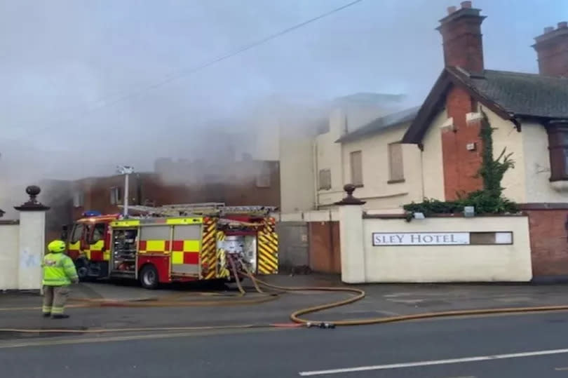 50 firefighters were called out to tackle the blaze at the Allesley Hotel