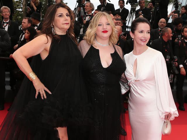 <p>Gisela Schober/Getty</p> Cathy Scorsese, Francesca Scorsese, and Domenica Cameron-Scorsese attends the "Killers Of The Flower Moon" red carpet during the 76th annual Cannes film festival in 2023.