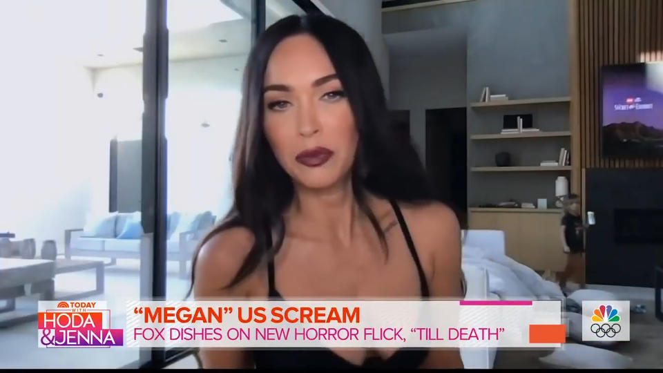 <p>Megan Fox found herself being upstaged by her camera-shy children during a recent interview when they crawled past her in the background. The Transformers star was appearing on Today with Hoda and Jenna to promote her new film Till Death when her youngsters appeared in the background much to everyone's amusement.</p>