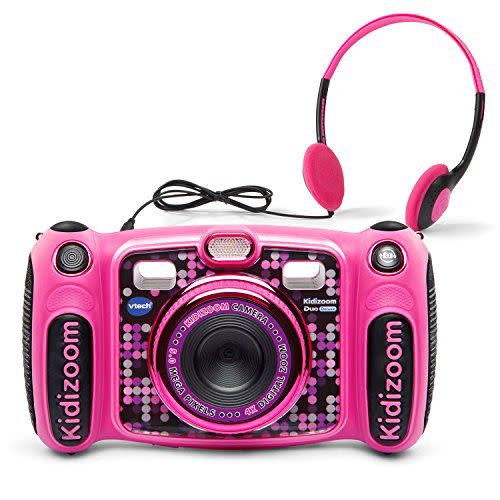 4)  Kidizoom Duo 5.0 Deluxe Digital Selfie Camera with MP3 Player and Headphones, Pink