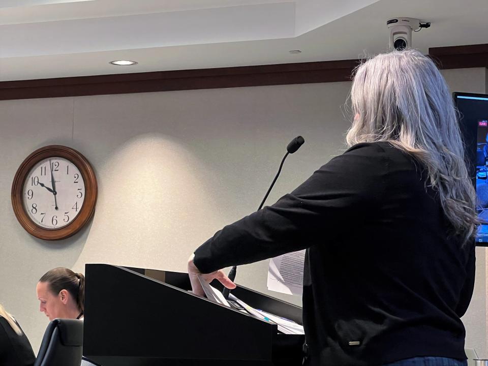 Ottawa County Health Officer Adeline Hambley addresses the health and human services committee on Tuesday, Jan. 31.