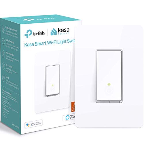 Kasa Smart Light Switch HS200, Single Pole, Needs Neutral Wire, 2.4GHz Wi-Fi Light Switch Works with Alexa and Google Home, UL Certified, No Hub Required , White (AMAZON)