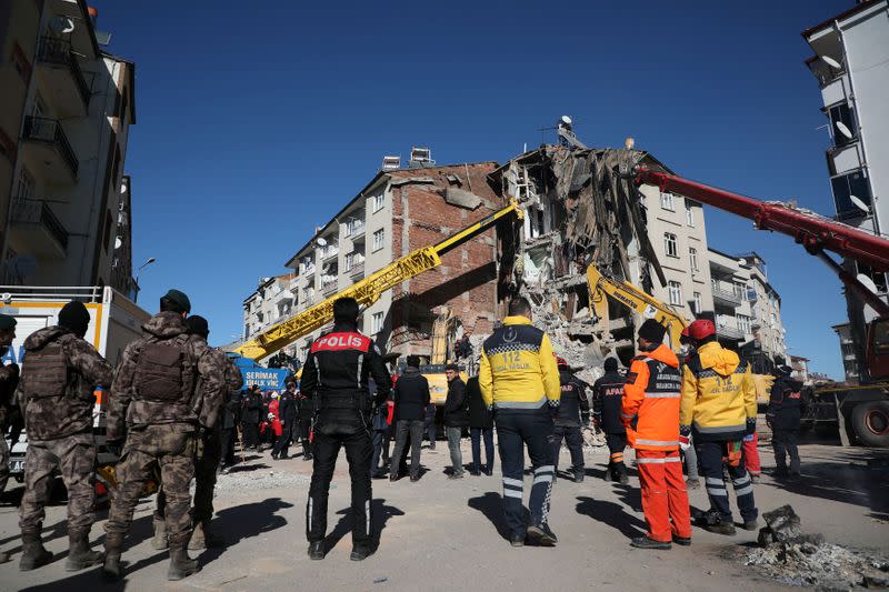 Earthquake aftermath in the eastern Turkish city of Elazig