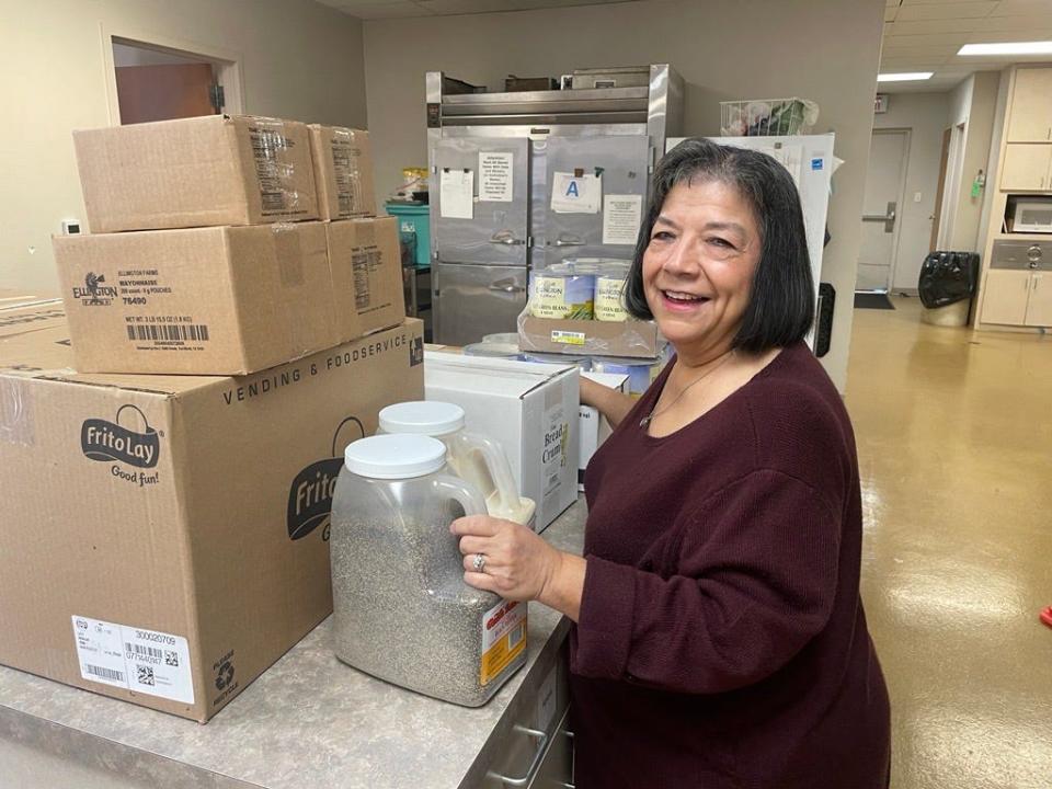 Living a life feeding others. Director of Highland Food Pantry Becky Almanza works continuously to coordinate and organize programs to feed the Abilene community.