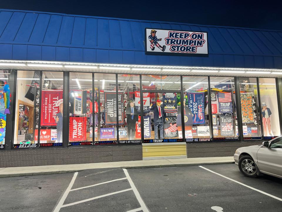 The outside of the Trump superstore.