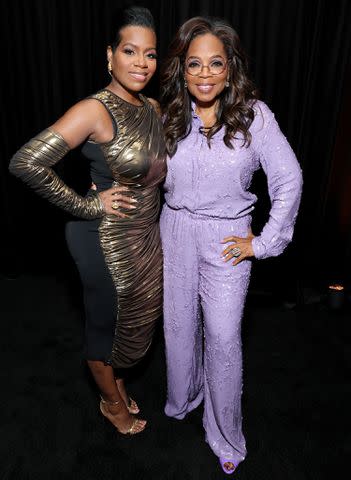 <p>Randy Shropshire/Variety via Getty Images</p> Fantasia Barrino poses with Oprah Winfrey at the 2023 Variety Power of Women ceremony