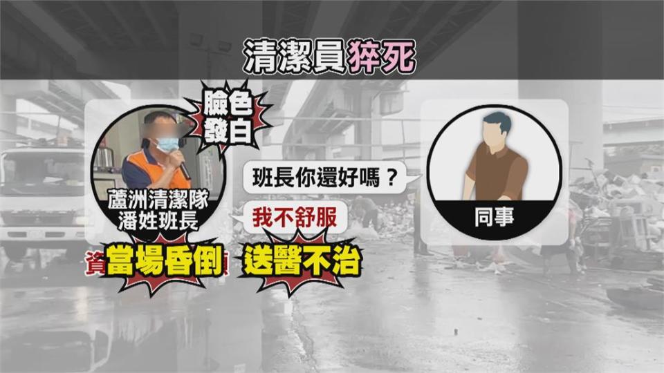 只說一聲「不舒服」  53歲清潔隊班長昏厥猝逝