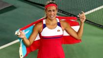 Monica Puig is Puerto Rico's first-ever gold medal winner, beating Australian Open champion Angelique Kerber in the women's tennis final.