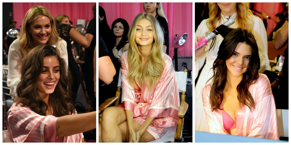 Victoria's Secret Fashion Show backstage, hair tutorial, Beachwaver, Sarah Potempa