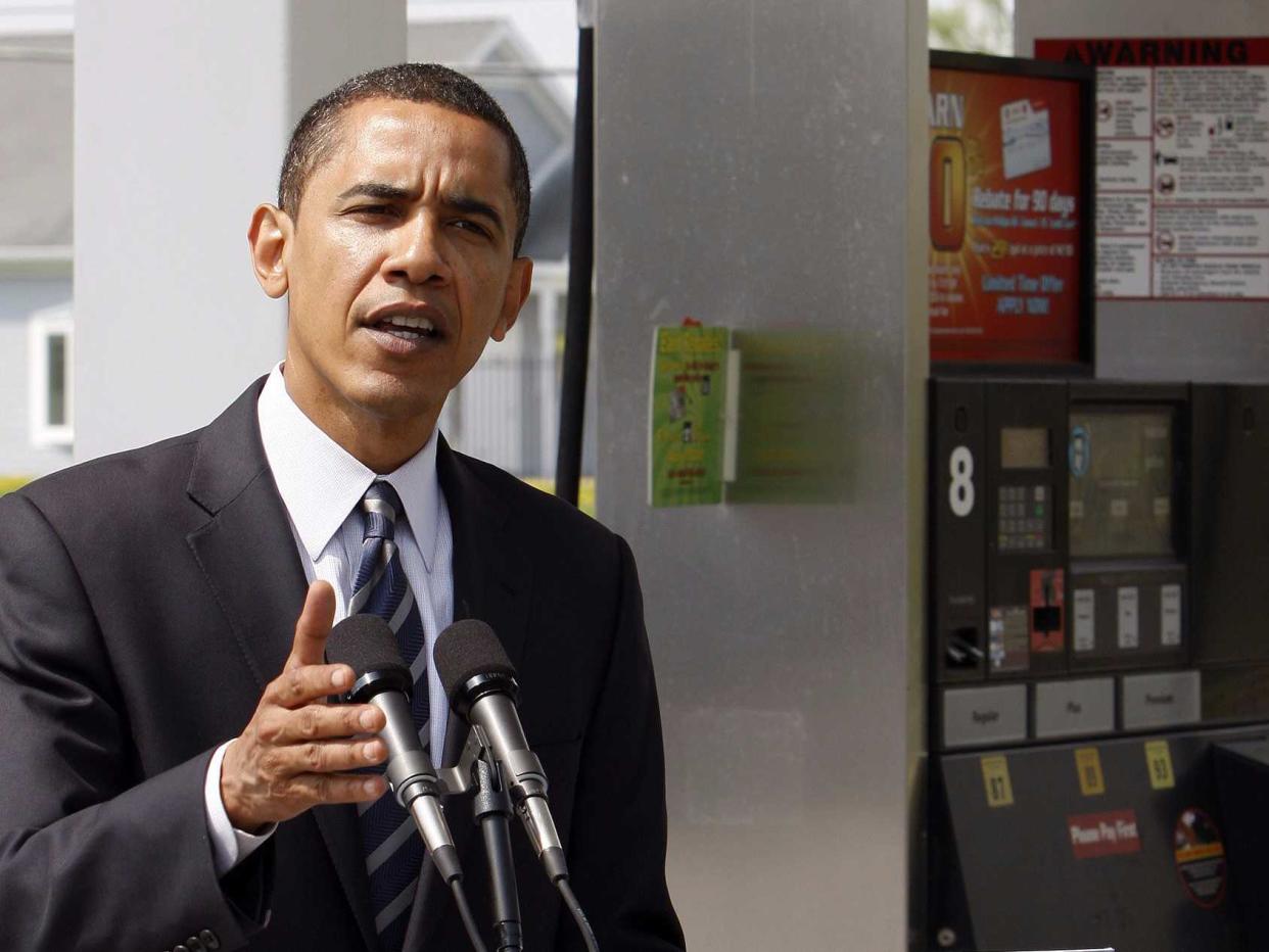 barack obama gas station