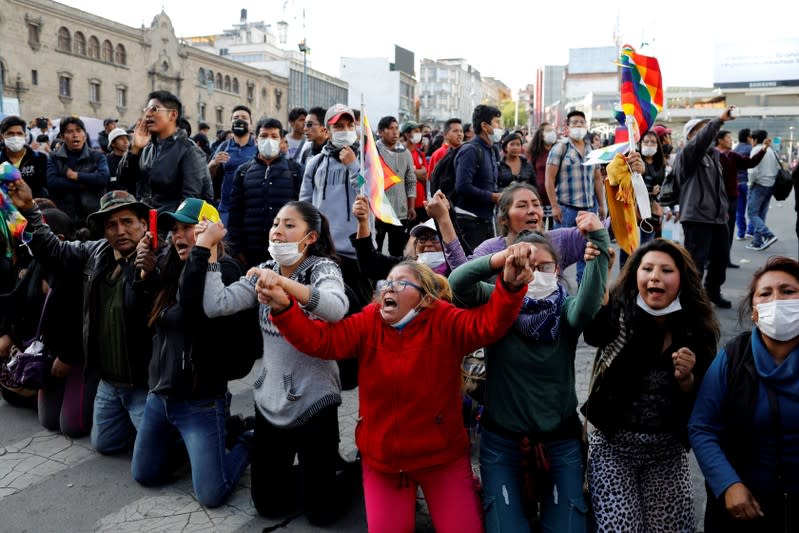 Clashes between supporters of former Bolivian President Evo Morales and the security forces, in La Paz