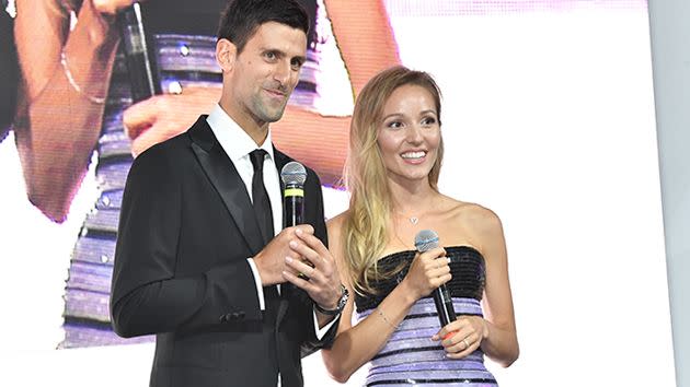 Novak and Jelena Djokovic. Image: Getty