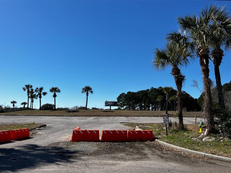 An empty lot at Twenty-first Avenue North in Myrtle Beach near where 13 people were living before being arrested on Jan. 11 and charged with violating a city camping ordinance often used by police and officials to remove the city’s homeless population from both private and public property located in Myrtle Beach.