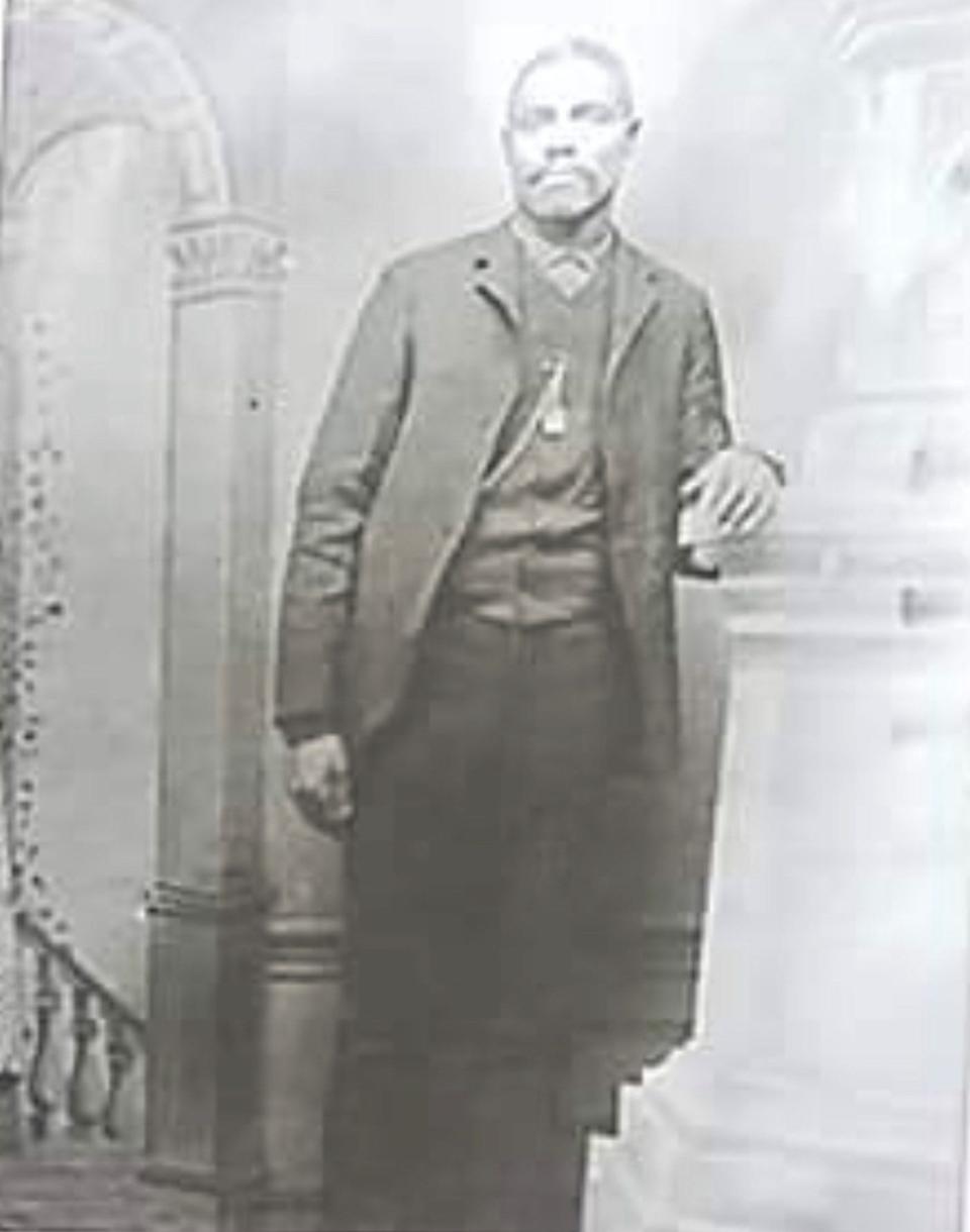 Michael Griffie's grandfather, R.B. Scruggs, in 1918. Scruggs was a pioneer who settled the Black community of Nicodemus, Kansas, after the Civil War. When the transcontinental railroad went six miles south, it devastated the town.