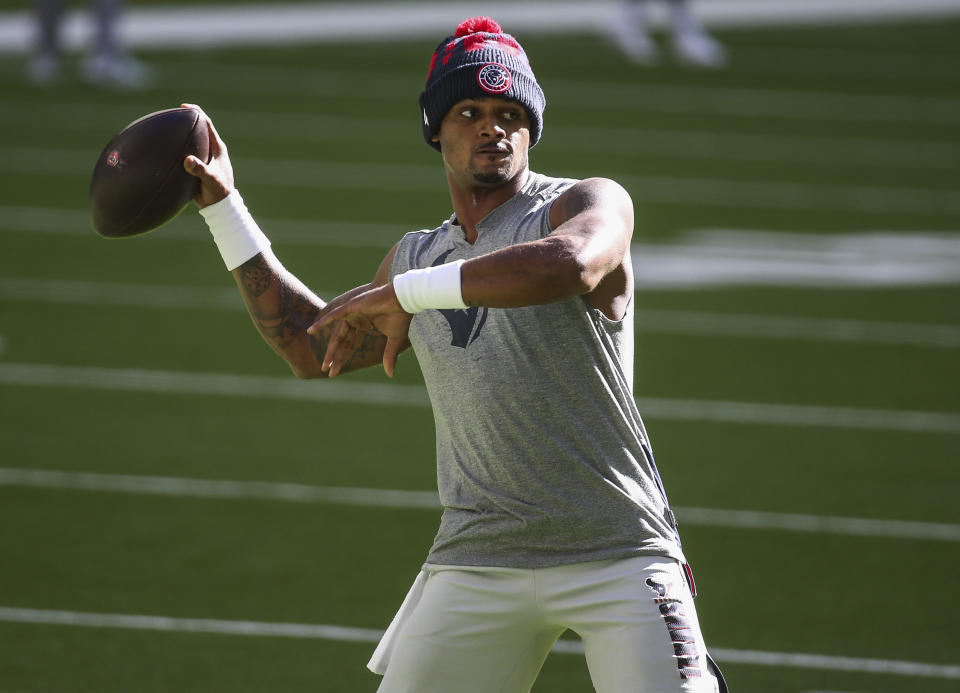 Deshaun Watson is the biggest name who could realistically be moved at the trade deadline. He's possibly also the unlikeliest. (Troy Taormina-USA TODAY Sports)