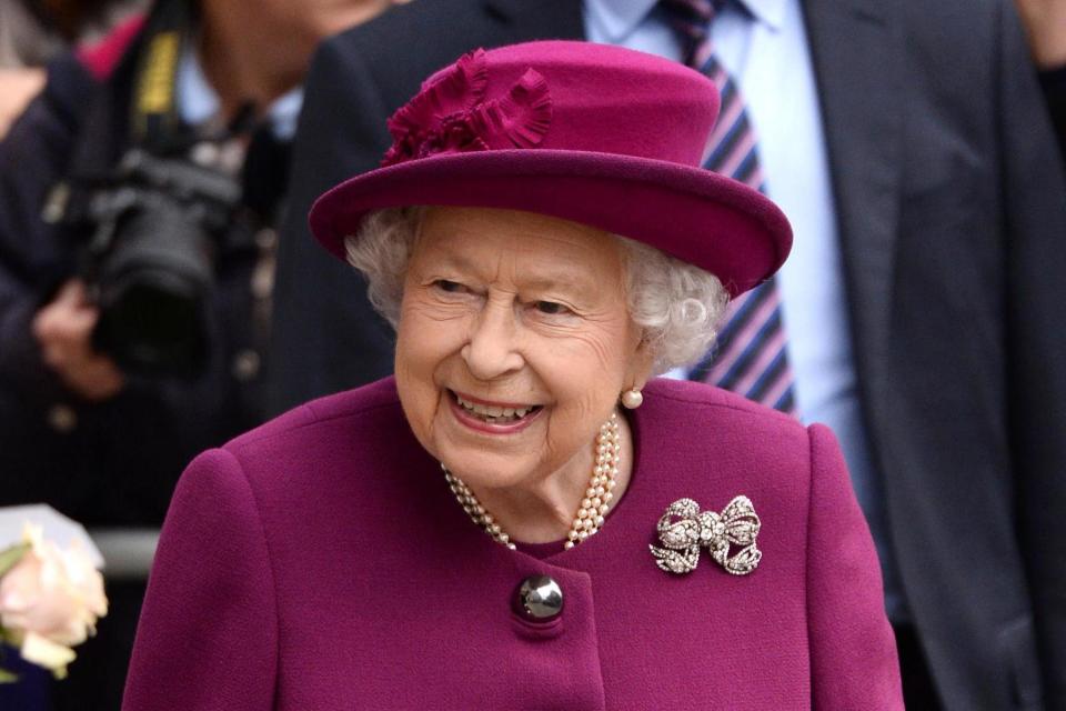 The Queen leaving the centenary reception: Getty Images