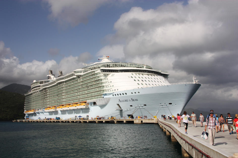 Royal Caribbean, Allure of the Seas docked in Labadee, Haiti. 