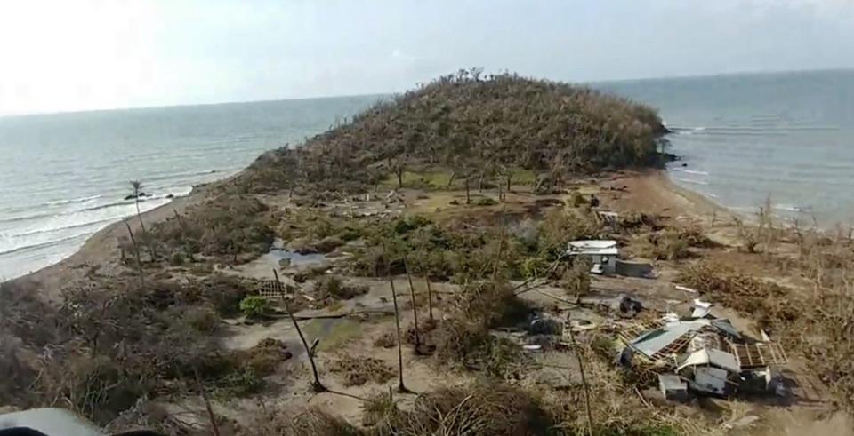 Heavy damage to the research infrastructure is seen on Cayo Santiago after Hurricane Maria, Sept. 24, 2017. (Photo: Angelina Ruiz-Lambides)