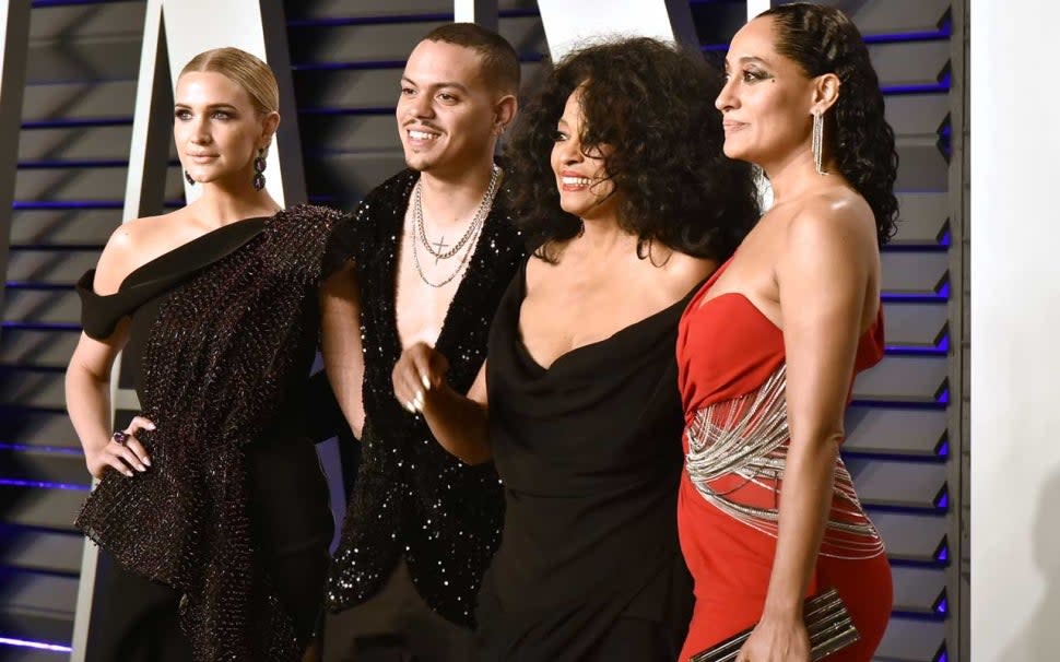 Ashlee Simpson, Evan Ross, Diana Ross and Tracee Ellis Ross