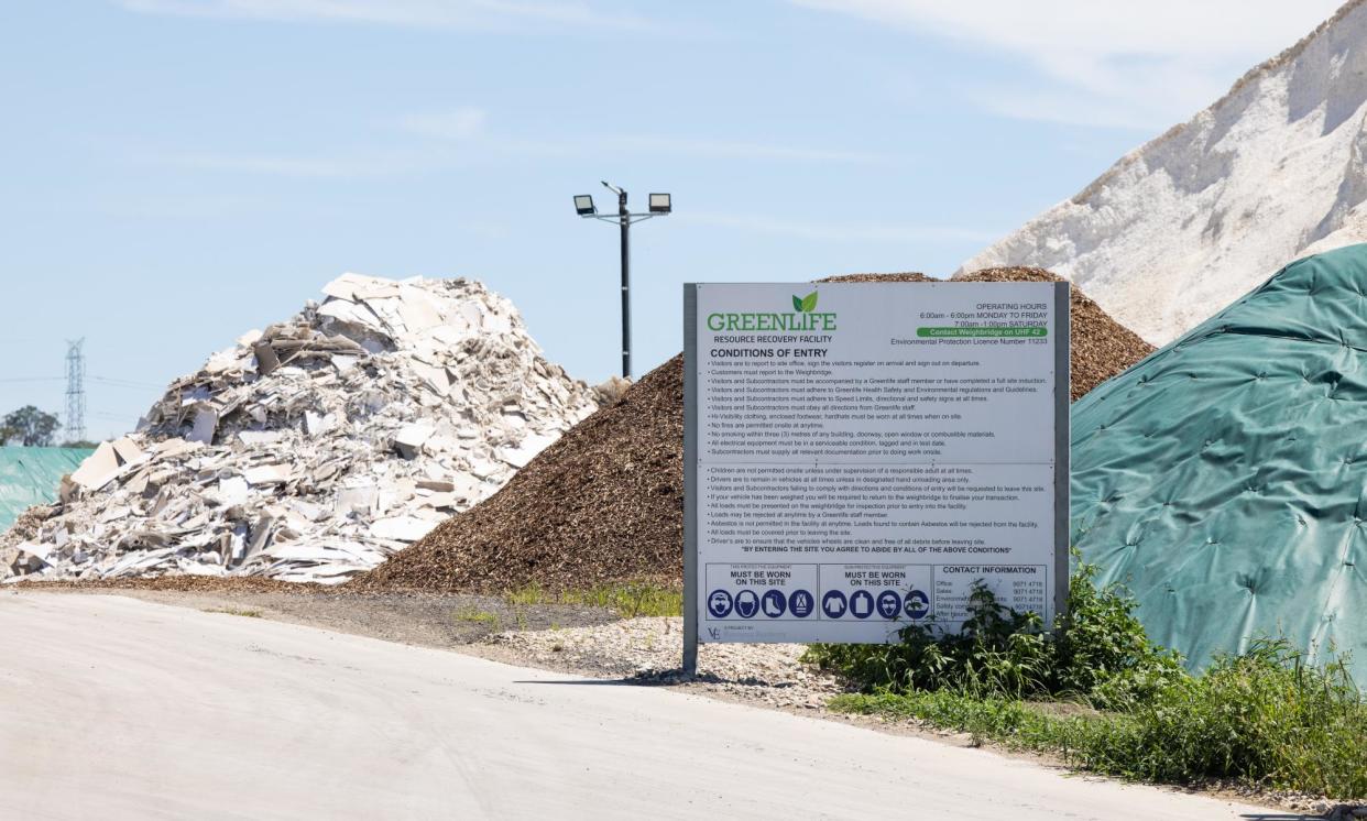 <span>Greenlife has insisted it does not use construction and demolition waste in recycled mulch products and makes its mulch from ‘waste timber’.</span><span>Photograph: Blake Sharp-Wiggins/The Guardian</span>