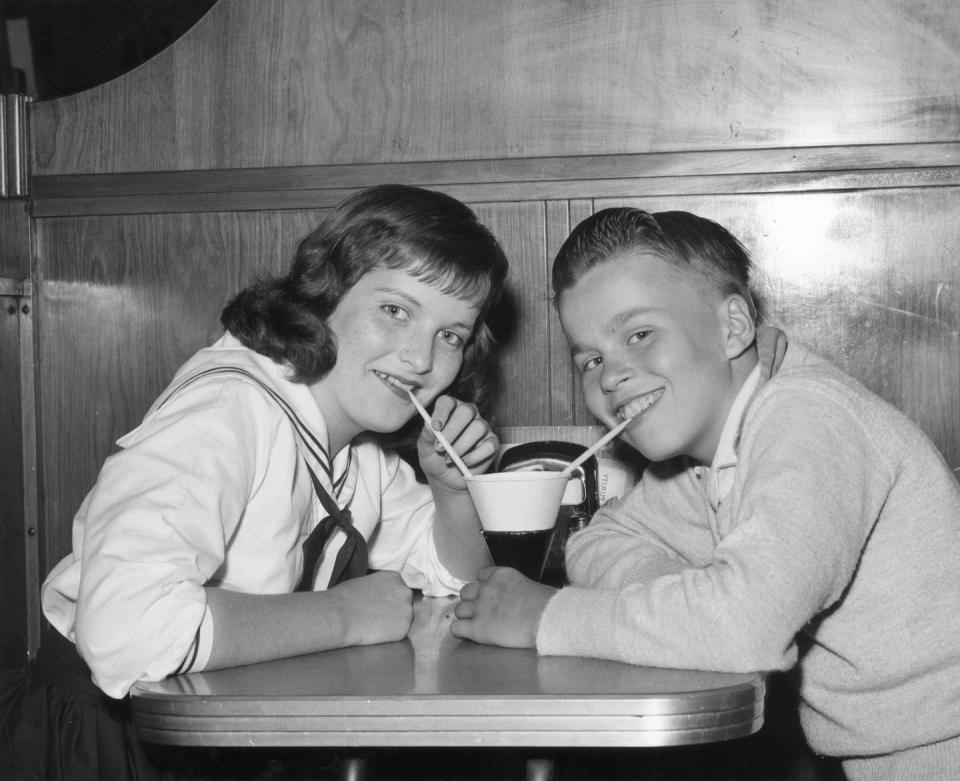 1955: Young love at an ice cream parlor