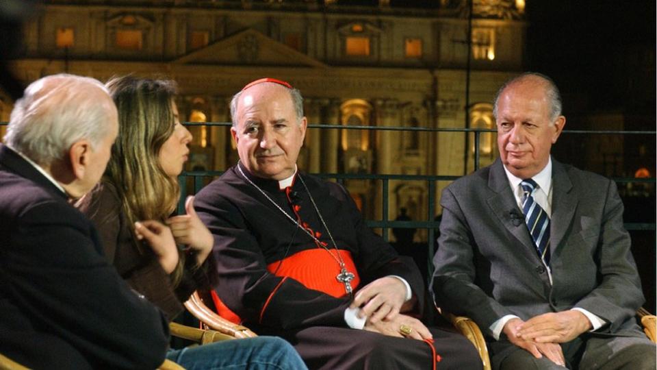 Cardenal Errázuriz con el presidente Lagos en 2005