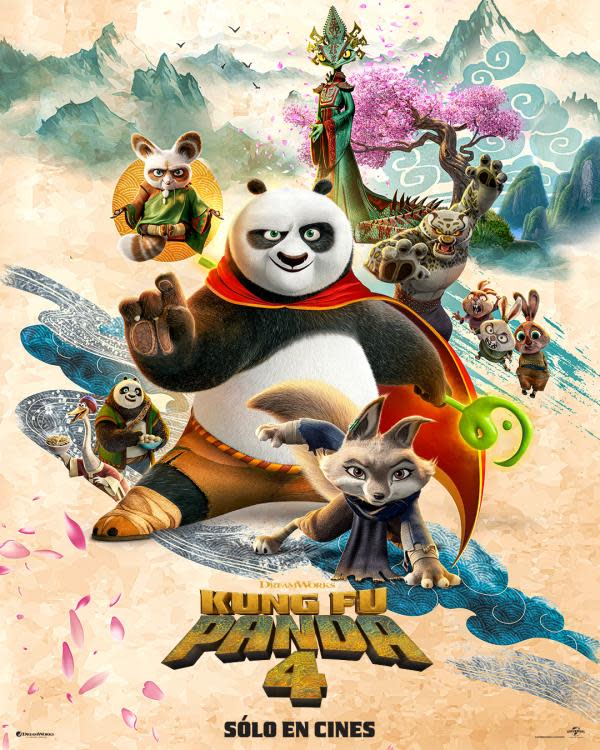 Póster oficial de Kung Fu Panda 4 (Fuente: Universal Pictures México)