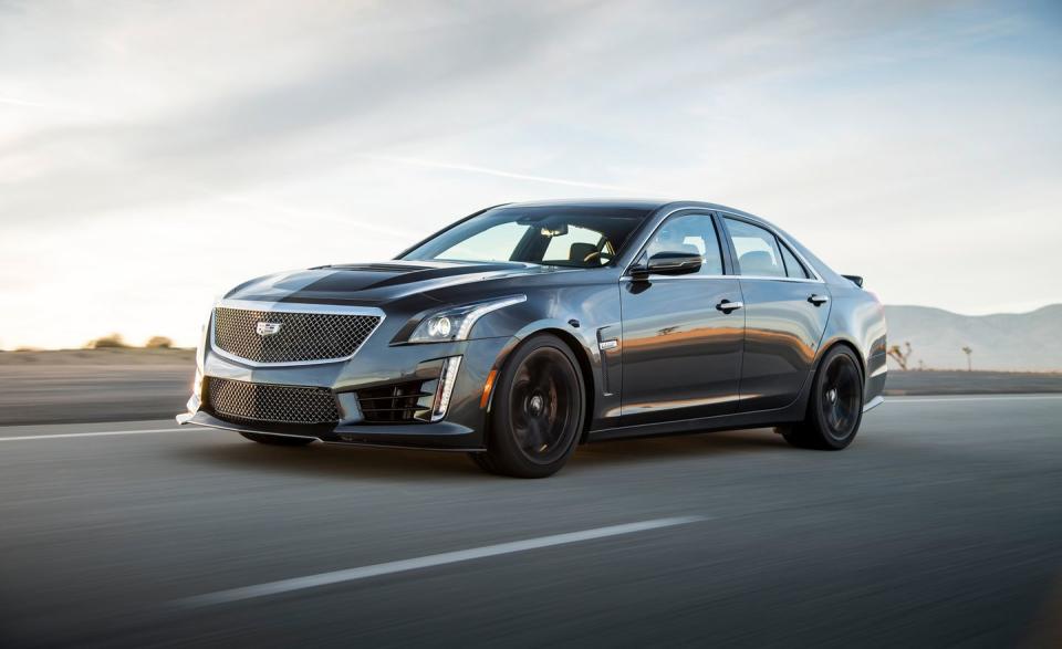 <p><strong>640 HP</strong></p><p>The V is Cadillac's mild-mannered CTS luxury sedan turned into a fire-breathing beast thanks to the same supercharged 6.2-liter V-8 used in Chevy's Corvette Z06 and Camaro ZL1. In the Caddy, it's a rip-roaring riot of almost ridiculous ability that will show its taillights to far more expensive Europe-made alternatives.</p><p><a rel="nofollow noopener" href="https://www.caranddriver.com/cadillac/cts-v" target="_blank" data-ylk="slk:Research CTS-V;elm:context_link;itc:0;sec:content-canvas" class="link ">Research CTS-V</a></p>