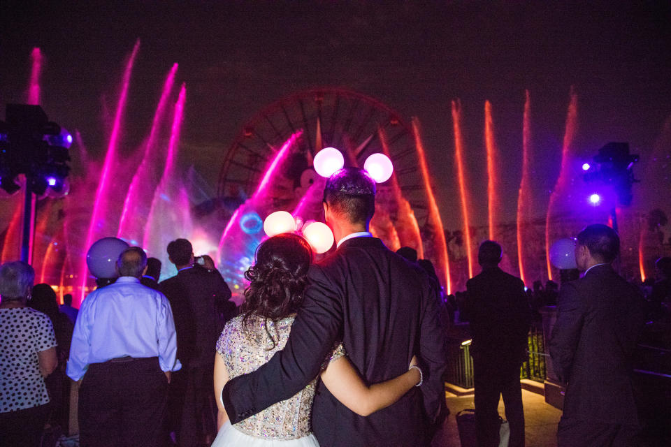 Guests got to watch the 'World of Color' show from a special area.&nbsp; (Photo: <a href="http://whiterabbitphotoboutique.com/blog/" target="_blank">White Rabbit Photo Boutique</a>)