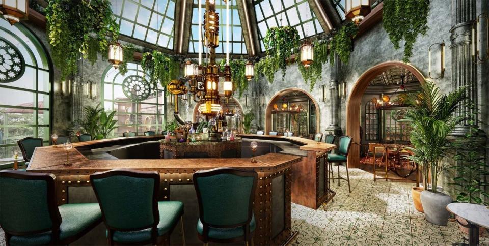 The Griffin & Gargoyle would have a steam punk-themed molecular mixology bar called The Gnome Alchemist, Daniel Colwell, the project's founder and CEO, said.