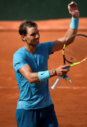 Crowd favourite: Rafael Nadal celebrates