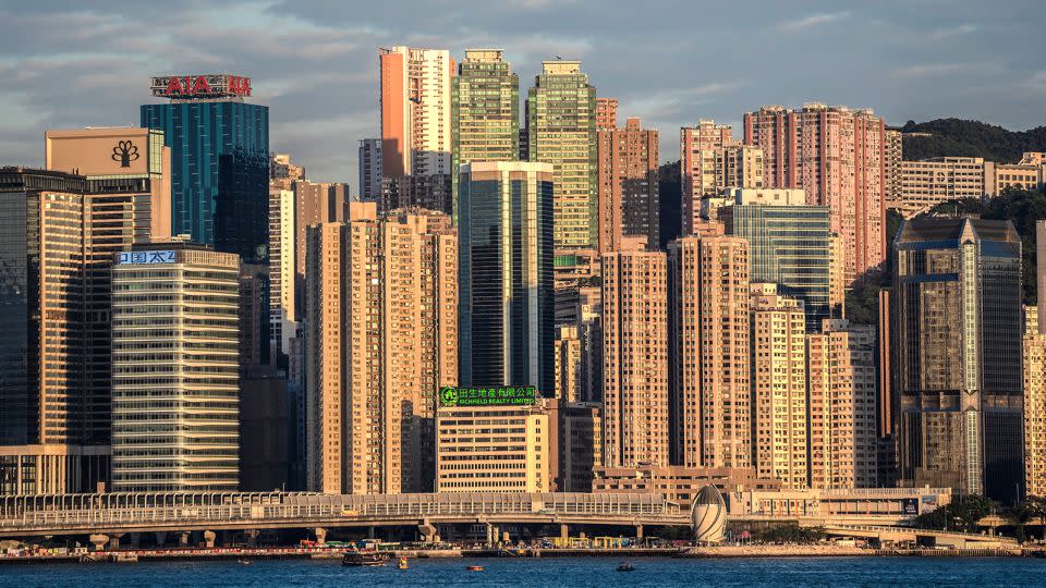 Buildings overlooking Victoria Harbour in Hong Kong pictured on October 15, 2022 - Lam Yik/BloombergGetty Images