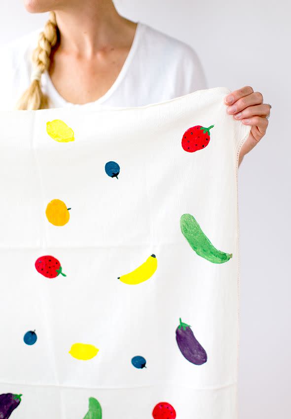 Stamped Fruit and Veggie Towel