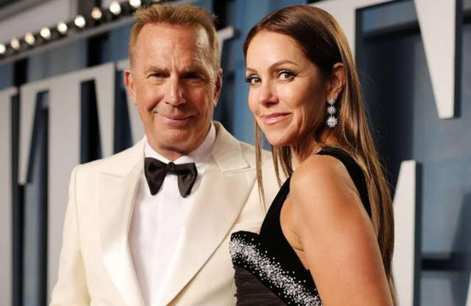 Kevin Costner, Christine Baumgartner credit:Bang Showbiz