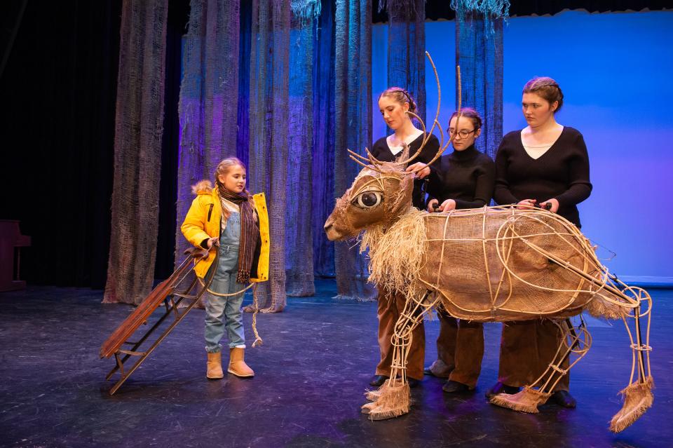 Chloe Shreffler, Sydney Nickson, Austen Clark and Victoria Huseman perform in Amarillo Little Theatre Academy's production of "Prancer."