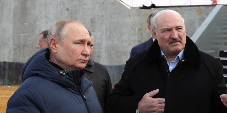 Russian dictator Vladimir Putin and his friend, Belarusian dictator Alyaksandr Lukashenka