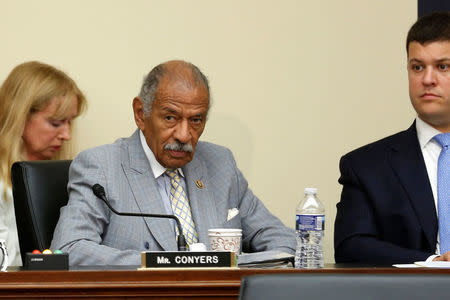 FILE PHOTO: U.S. Representative John Conyers (D-MI) participates in a House Judiciary Committee hearing on Capitol Hill in Washington, U.S. July 12, 2016. REUTERS/Jonathan Ernst