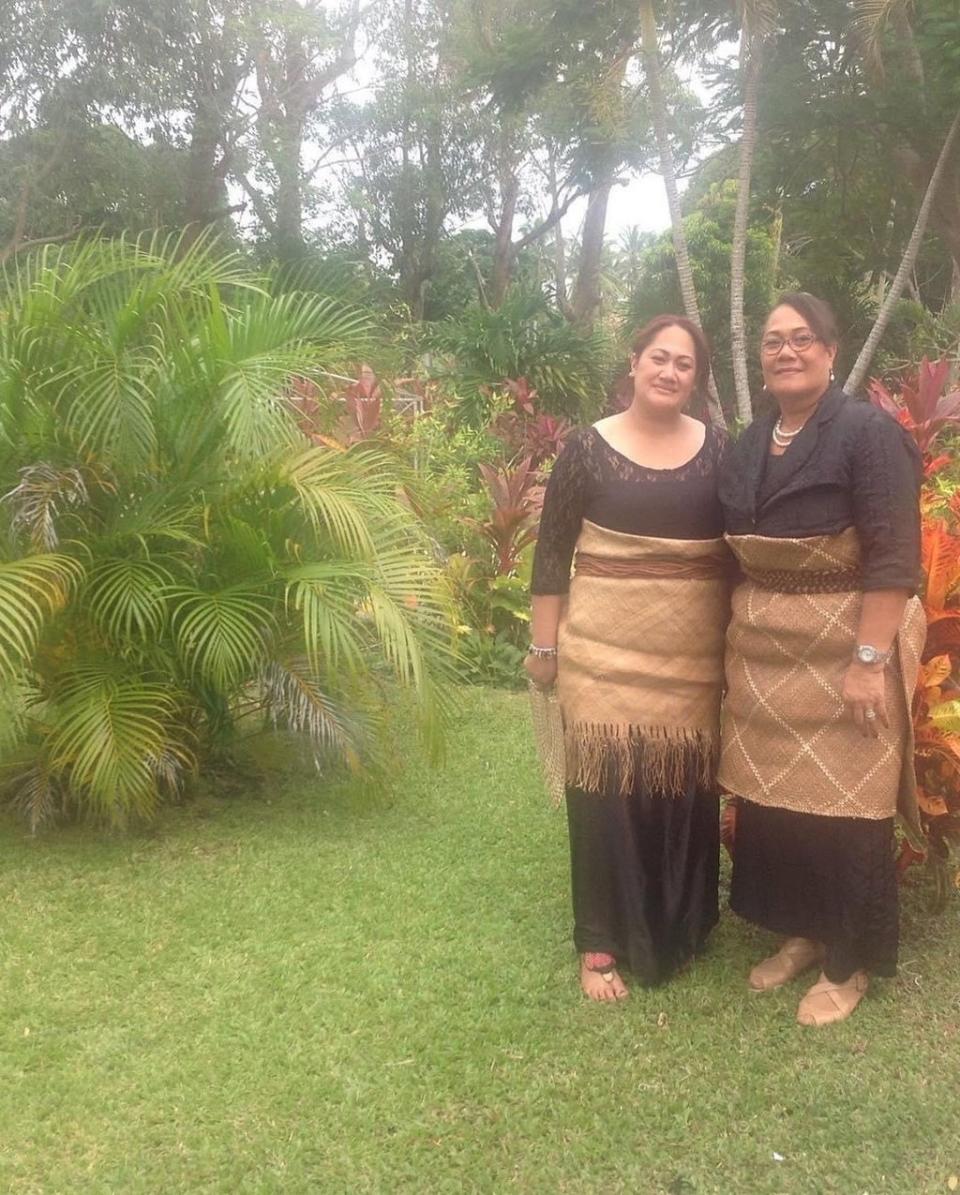 Siniva Filise with her mother Lioneti Valu. (Siniva Filise/PA)