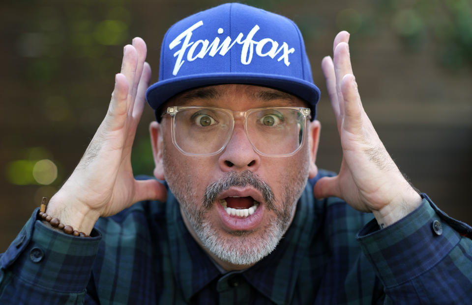 Comedian Jo Koy poses for a portrait in Los Angeles on March 2, 2021, to promote his book “Mixed Plate: Chronicles of an All-American Combo." (AP Photo/Chris Pizzello)