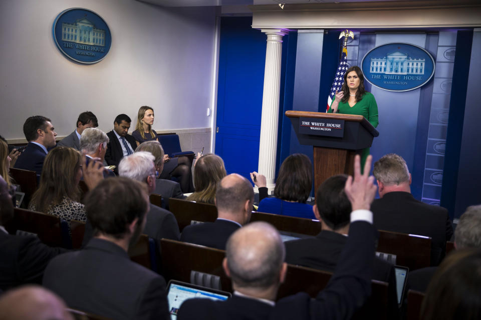 Sarah Sanders regularly faces the White House press corps to answer questions. (Photo: Getty Images)