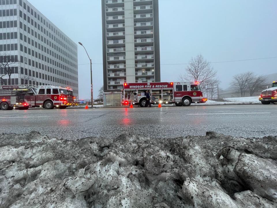 Downtown apartment fire was first reported by Windsor fire officials before 8 a.m. on Wednesday.