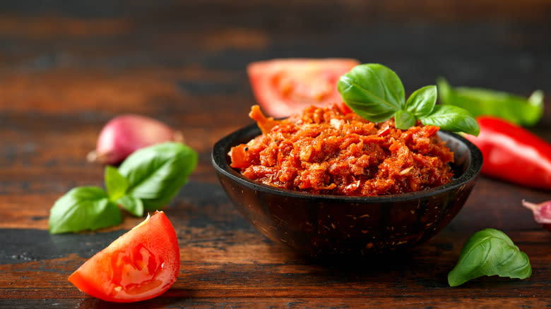 sun-dried tomato pesto bowl