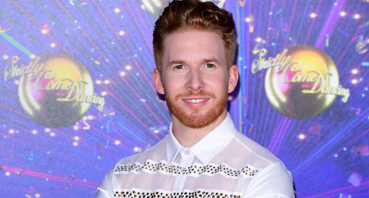 Neil Jones arriving at the red carpet launch of Strictly Come Dancing 2019, held at BBC TV Centre in London, UK. (Photo by Ian West/PA Images via Getty Images)