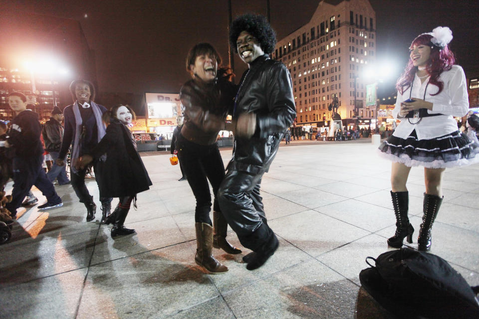 Halloween Brings Out Trick-Or-Treaters, Young And Old