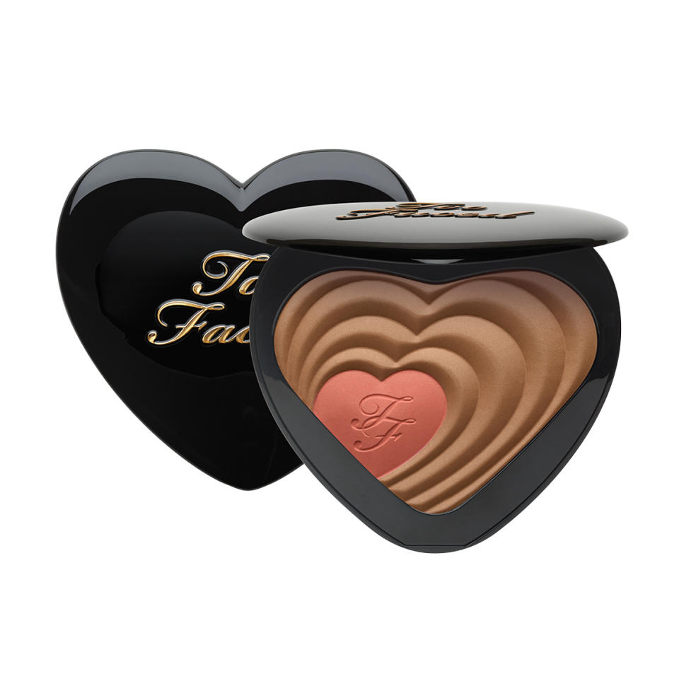 You should buy this blush and bronzer duo just for the color names: Ross & Rachel and Carrie & Big. Too Faced Soul Mates Blushing Bronzer ($34)