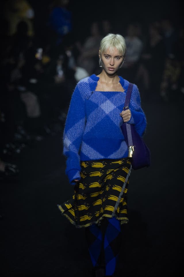 Iris Law on the catwalk during the Burberry show