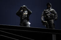 ST LOUIS, MO - OCTOBER 19: Security overlook the stadium prior to Game One of the MLB World Series between the Texas Rangers and the St. Louis Cardinals at Busch Stadium on October 19, 2011 in St Louis, Missouri. (Photo by Jamie Squire/Getty Images)